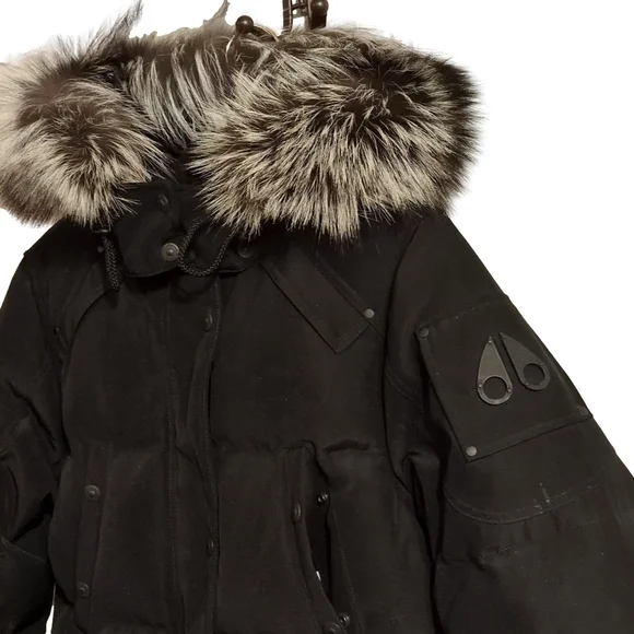 Moose Knuckles Alberta Women’s Parka – Size L, NWT, Black, Goose-Down, Fox Fur - Picture 5 of 16